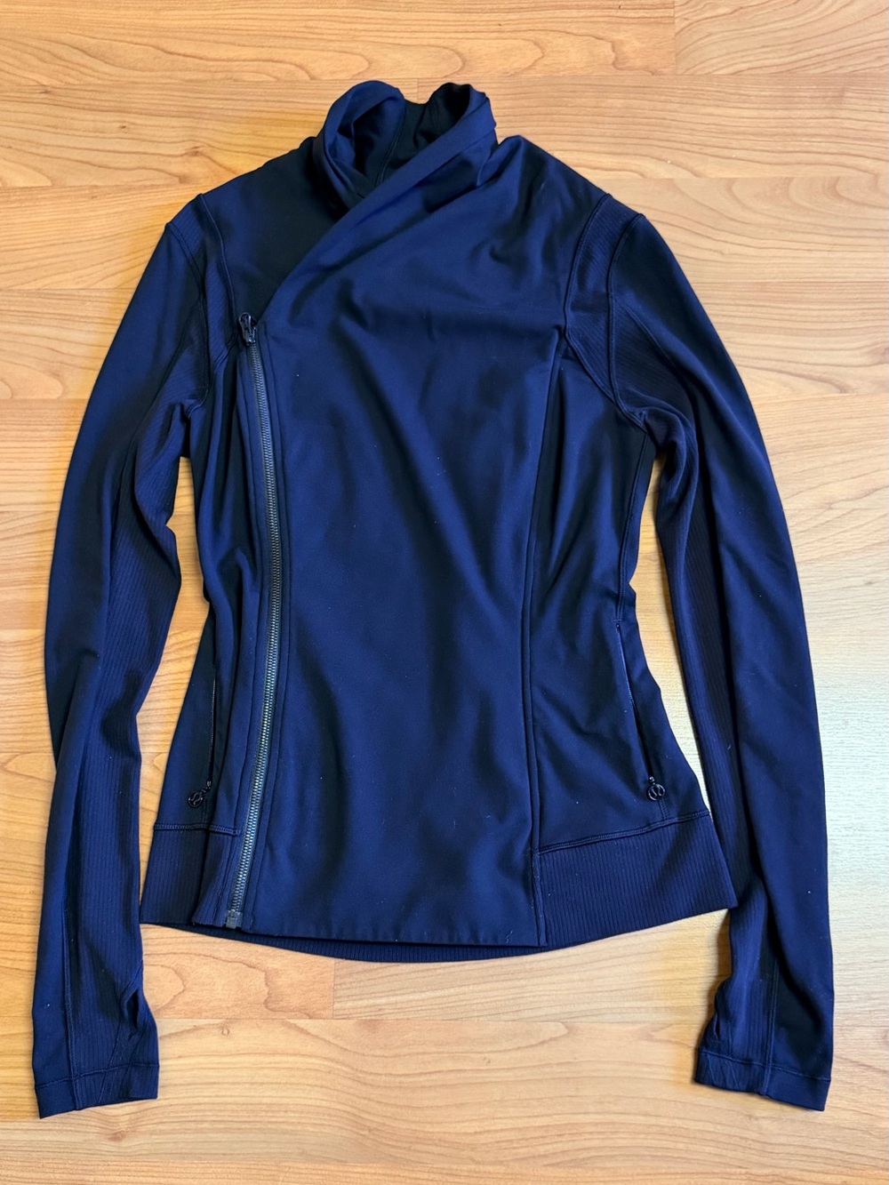 Lululemon Black Asymmetrical Zip Jacket Size 8